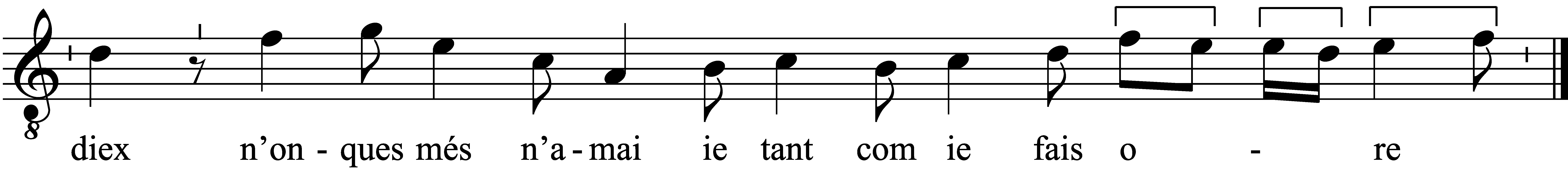 Refrain musical notation